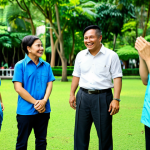 레저스포츠지도자 현장에서의 의사소통 기술 - Team Building Exercise**

"A group of Thai colleagues participating in a team-building activity in a...