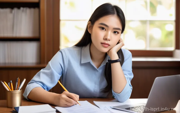 레저스포츠지도자 실기시험 고득점 후기 - **Prompt:** A young, determined Thai woman (early 20s), wearing smart casual attire (e.g., a neat bl...