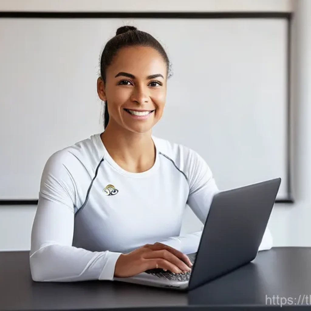 레저스포츠지도자 자격증 취득 후 첫 취업 준비 - **Professional Sports Coach Creating a Digital Portfolio**
A highly detailed, professional portr...