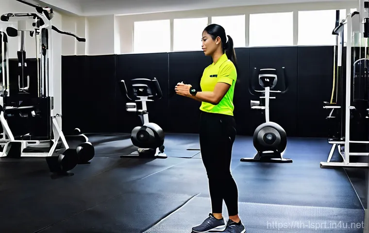 레저스포츠지도자 자격증 시험 난이도 분석 - **Scene: Thai Fitness Trainer's Practical Exam - Correcting Form**
    A highly focused Thai female ...