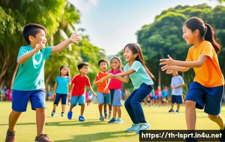 레저스포츠지도자 필수 교재 리뷰 - A vibrant outdoor recreational sports leader organizing a diverse group of participants including ch...